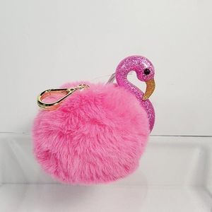 Bath & Body Works Pockebac Pink Flamingo Gel Holder Fluffy Gold Clip NWT
